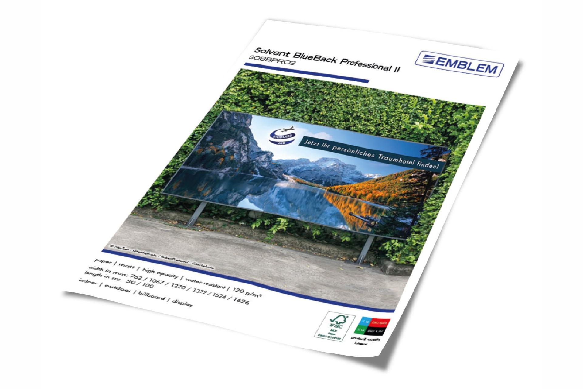 Foto: EMBLEM Paper Blueback Pro // SOBBPRO2 - Musterrolle ca. 2 - 2,5 m