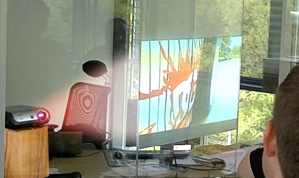 Foto1: ASLAN RP 35 RearProjection weiß transluzent - 135 cm