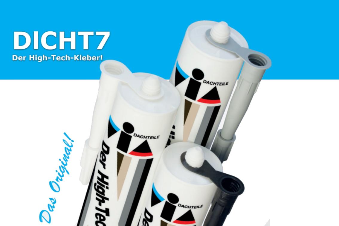 Foto: Dicht7 High-Tech Klebstoff grau - 310 ml