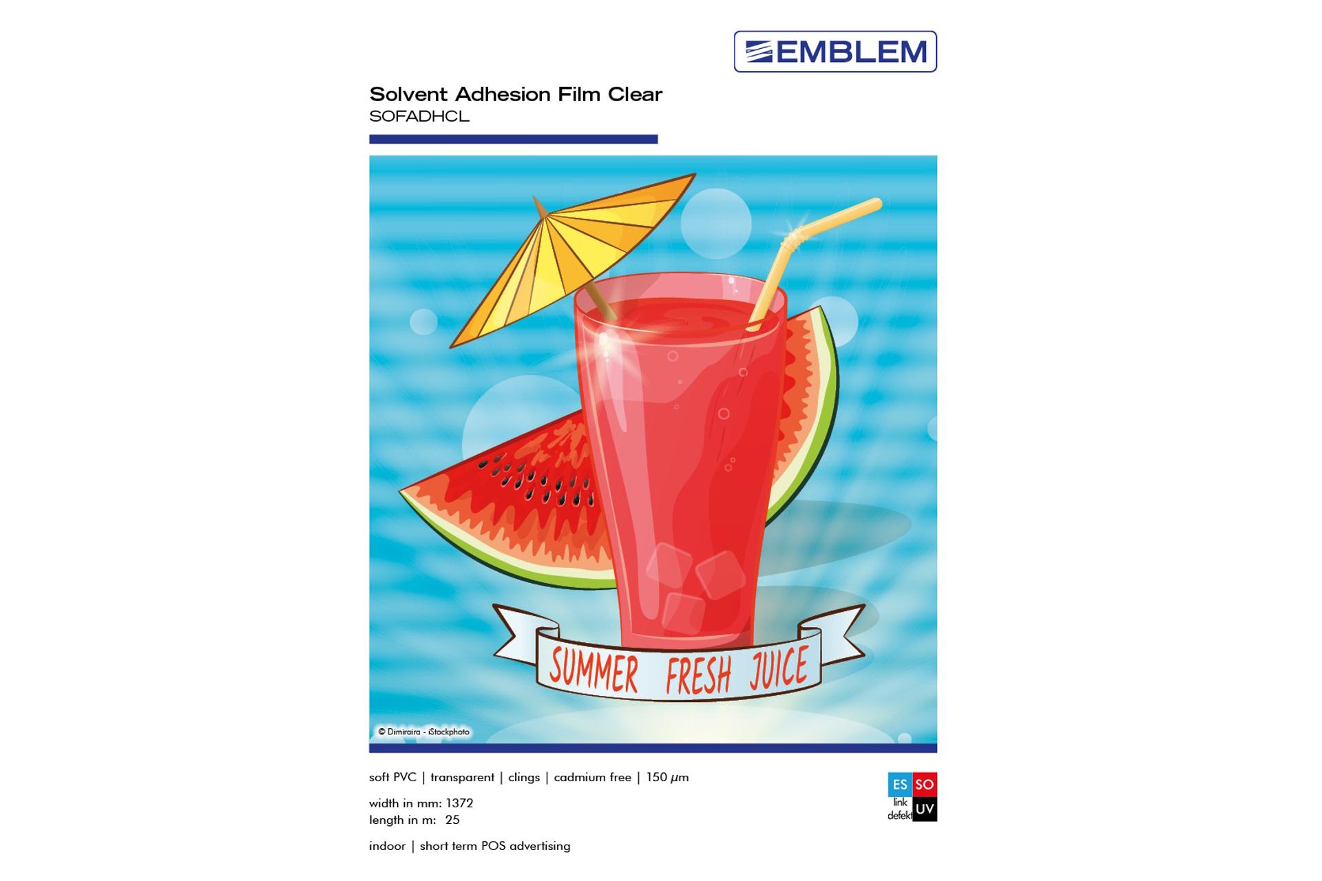Foto: EMBLEM Film Adhesion clear // SOFADHCL - Musterrolle ca. 2 - 2,5 m