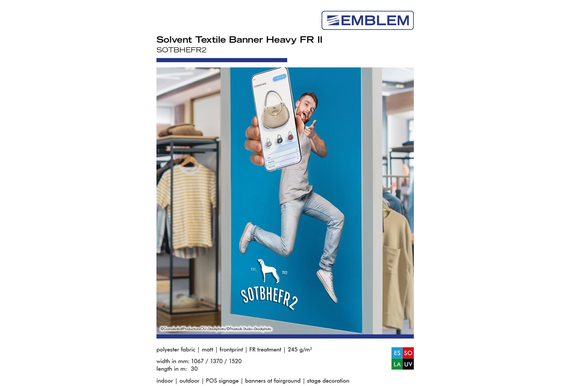 Foto: EMBLEM Textil heavy // SOTBHEFR - 137,2 cm x 30 m