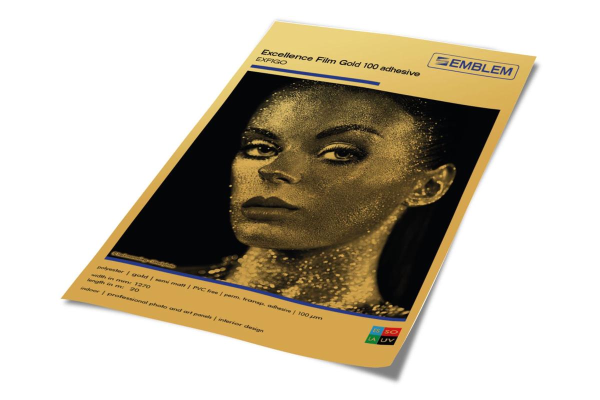 Foto1: EMBLEM Excellence Film Gold 100 adhesive // EXFIGO - 127 cm x 30 m