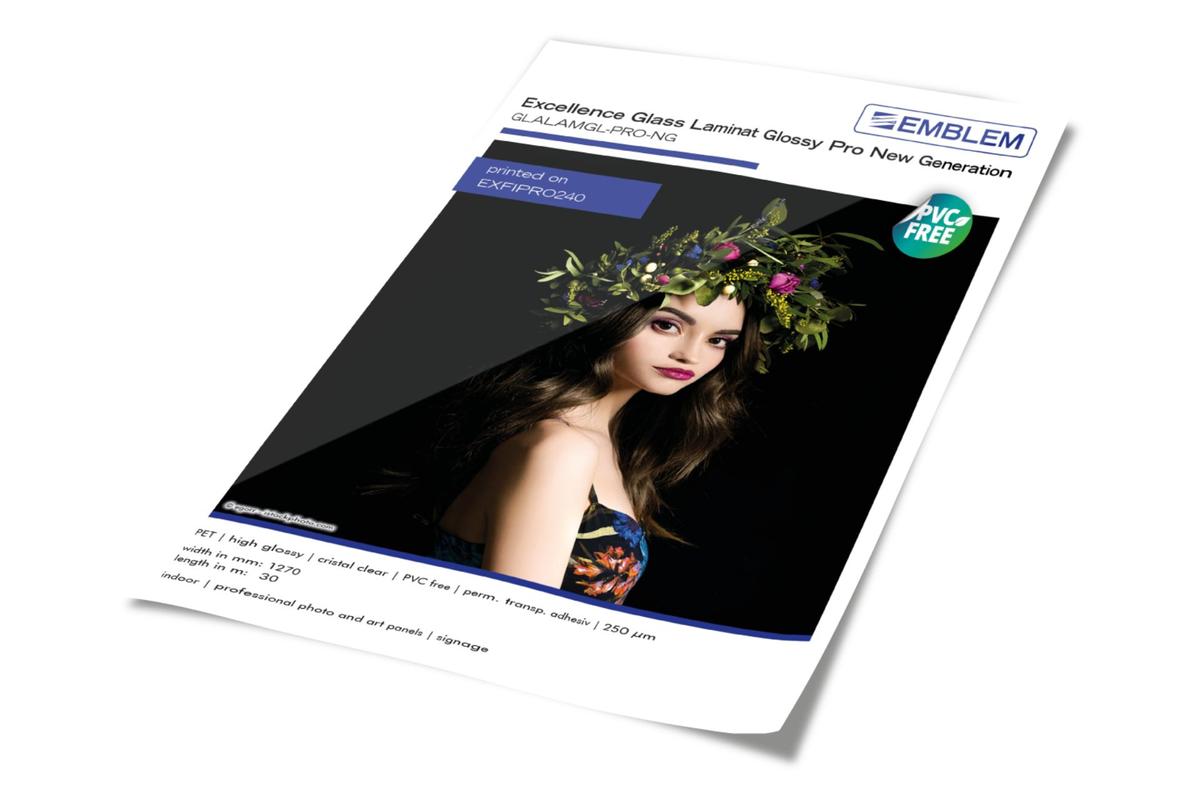 Foto1: EMBLEM Excellence Glass Laminate Glossy Pro New Generation GLALAMGL-PRO-NG, Musterrolle