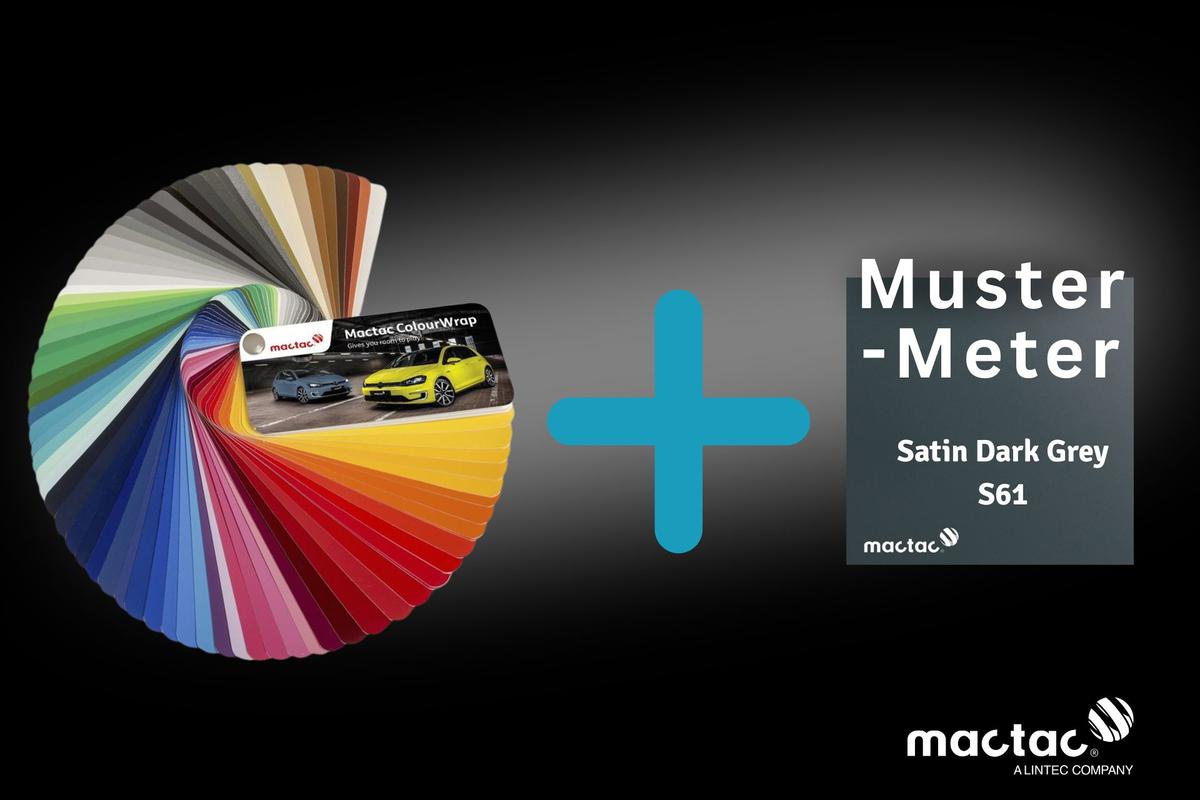 Foto1: Farbfächer Mactac ColourWrap + 1 Meter als Muster