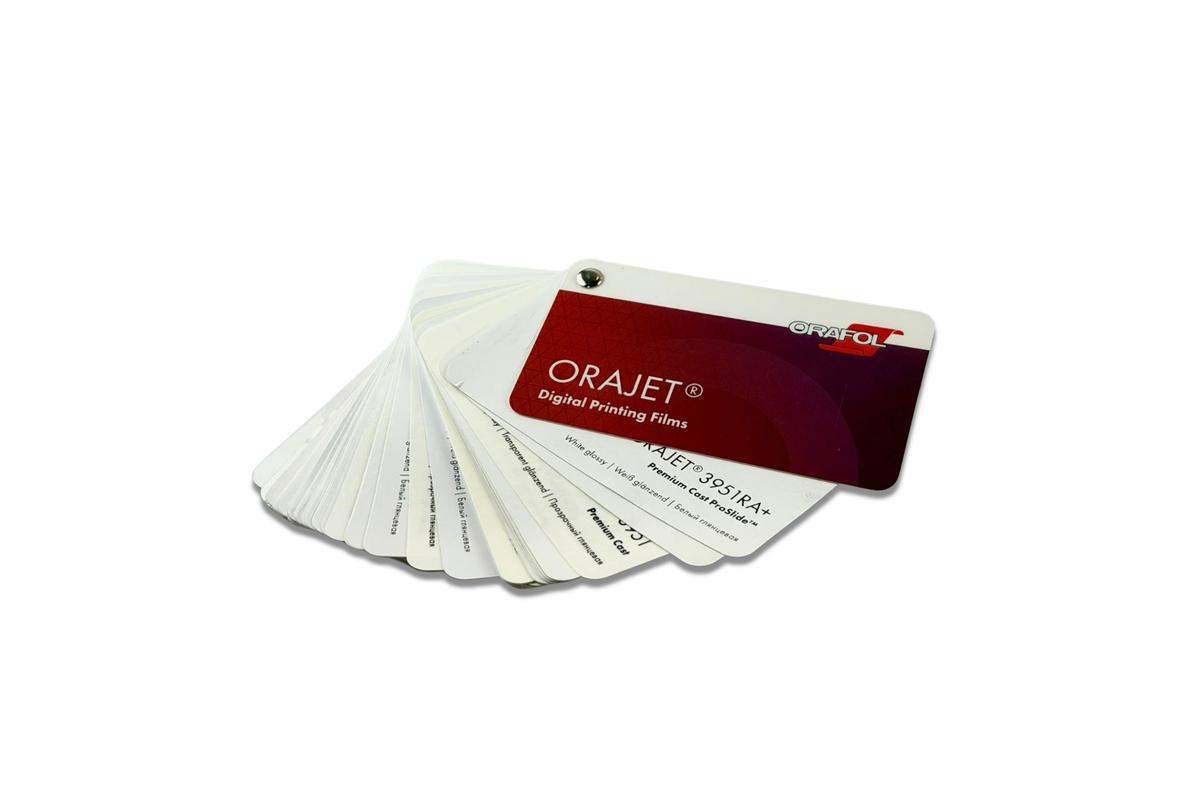 Foto1: Farbfächer Orajet alle Orajetfolien