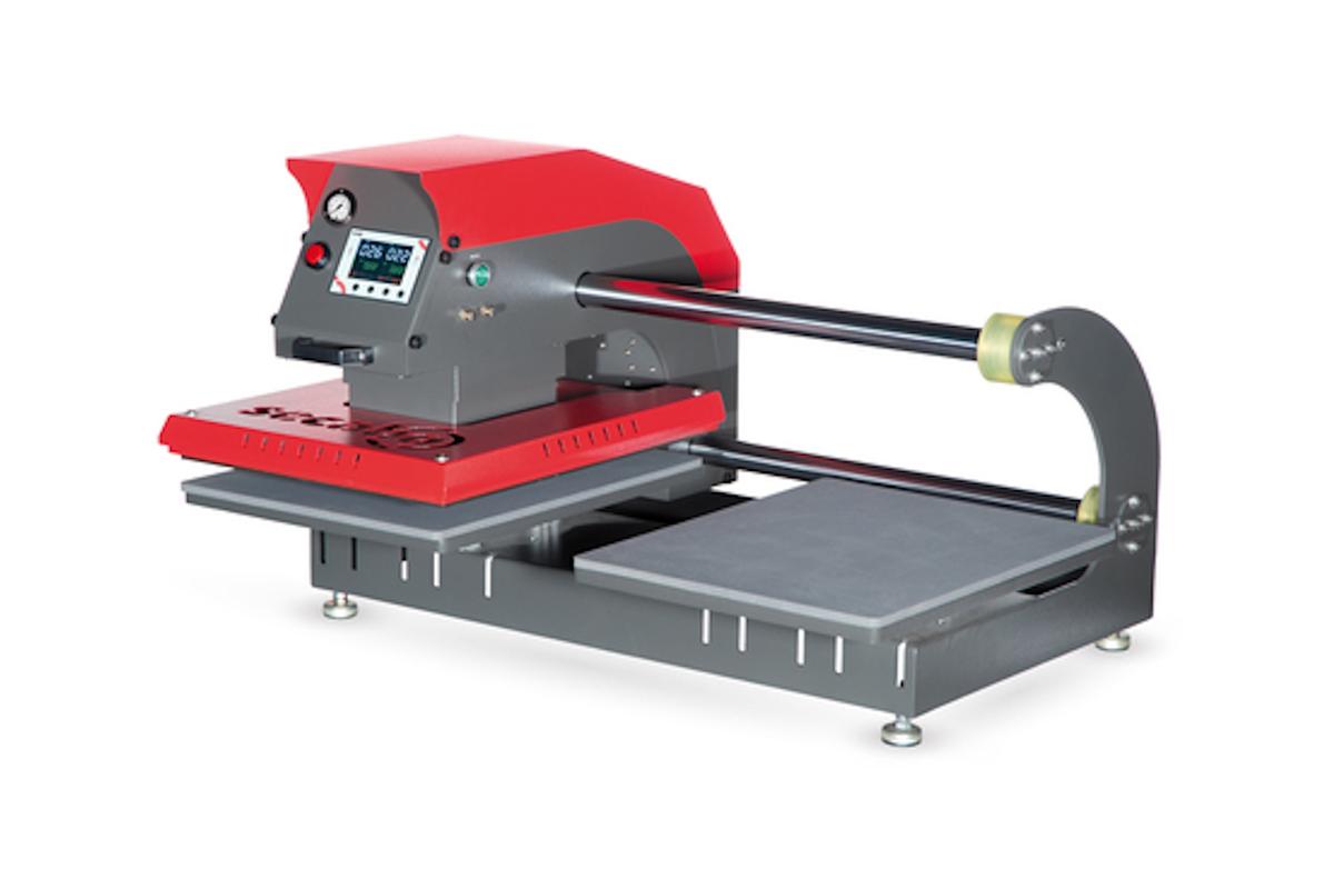 Foto1: Secabo TPD7 Pneumatik Doppelplatten Presse 40 x 50 cm