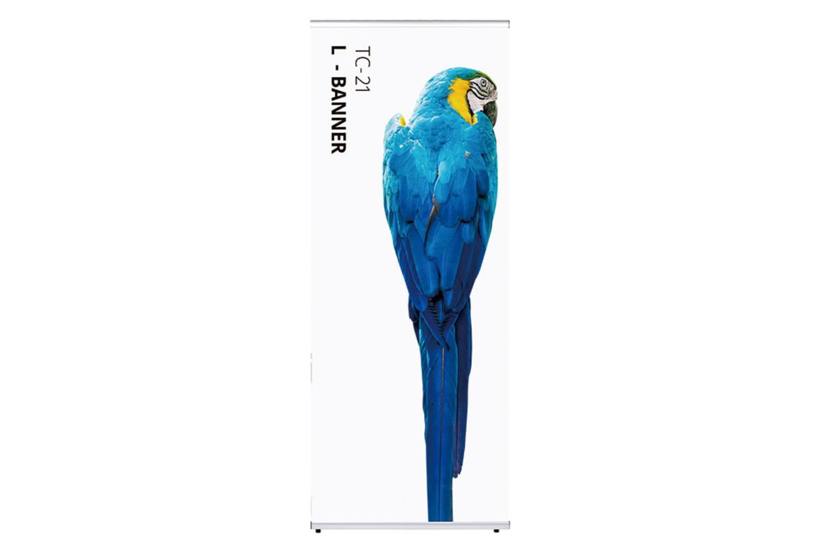 Foto1: profiwelt PROdisplay L-Banner Quick+ TC21 - 80 x 200 cm