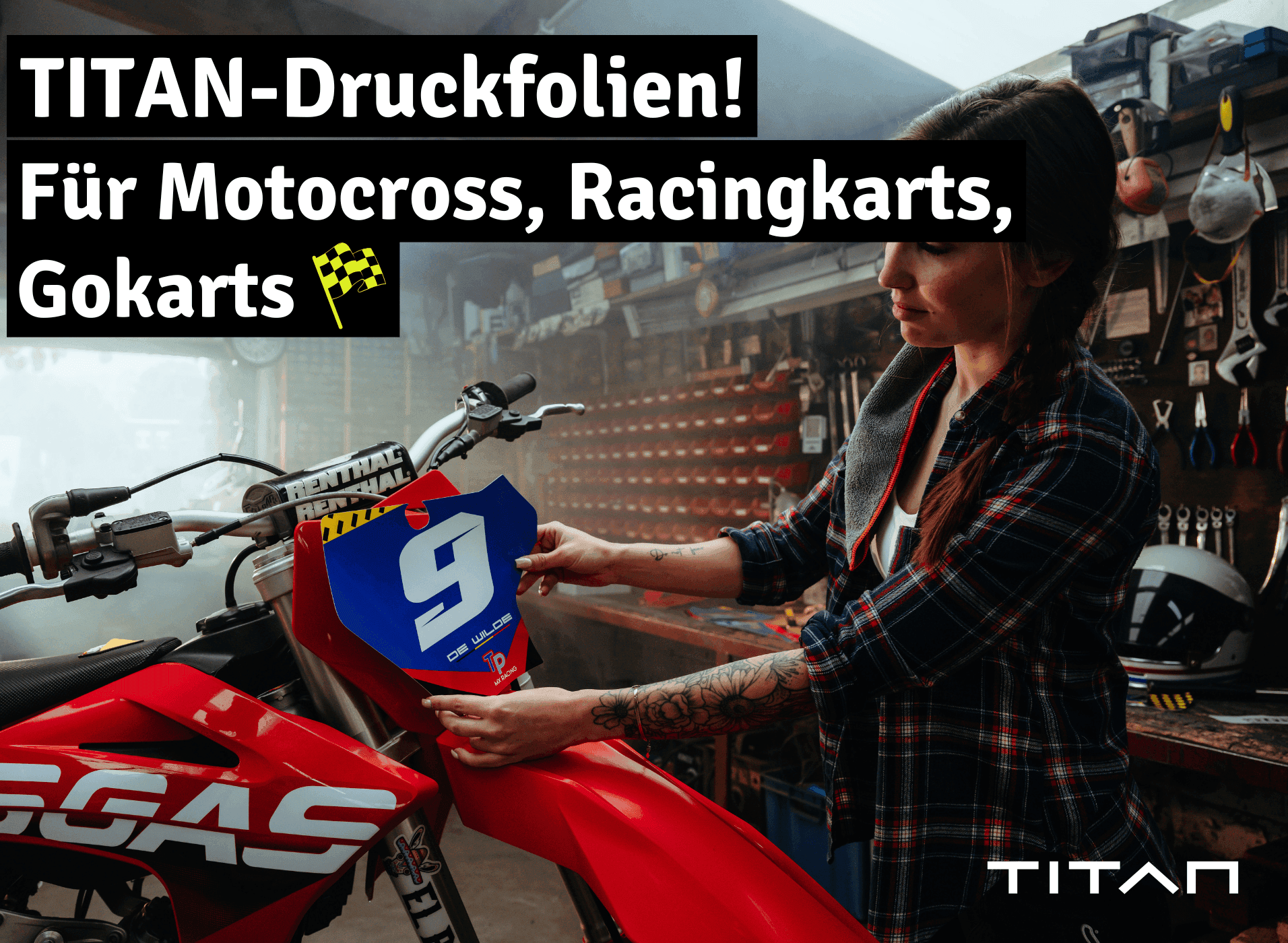 Bild: TITAN Folie für Motocross, Racingkarts & Gokarts 🏁- Jetzt neu im Shop!