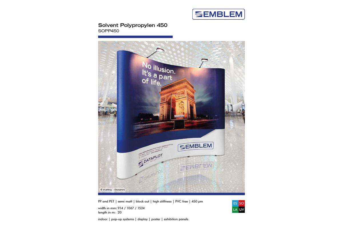 Foto1: EMBLEM Polypropylen Film 450 // SOPP450 - Musterrolle ca. 2 - 2,5 m