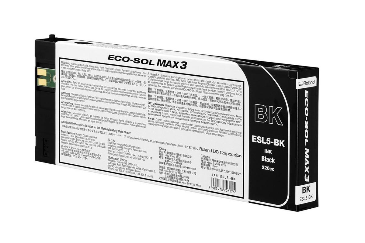 Foto1: Roland Eco-Sol Max 3 ESL5-BK black - 220 ml.